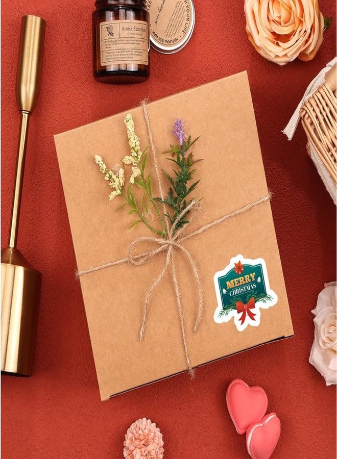 D2C Merry Christmas Gift Wrap Stickers - Self-Adhesive, Peel & Stick Labels, 2 Festive Designs for Gift Wrapping, Greeting Cards, Secret Santa (1.6 x 1.3 Inches, Pack of 36) - Image 3